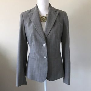 THE LIMITED Gray Blazer w/ Pink Pinstripes, Size 6